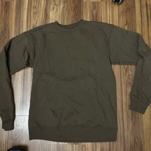 Small Men’s Brown Crewneck Sweatshirt. Fleece Lined.